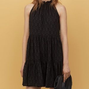 H&M halter A-line dress cocktail little black LBD